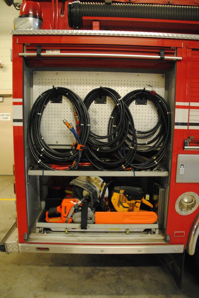 Engine 192's Officers side rear compartment 