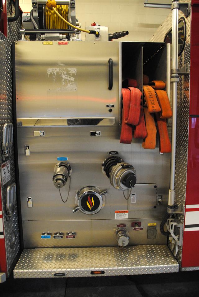 Engine 192's Officer-side view of the pump panel 