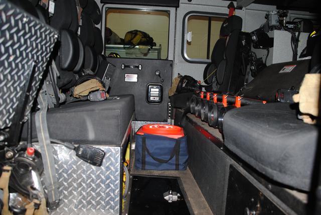 Inside the rear cab of Engine 192